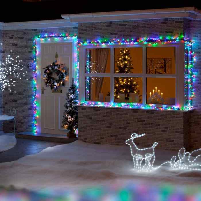 How to decorate window with lights