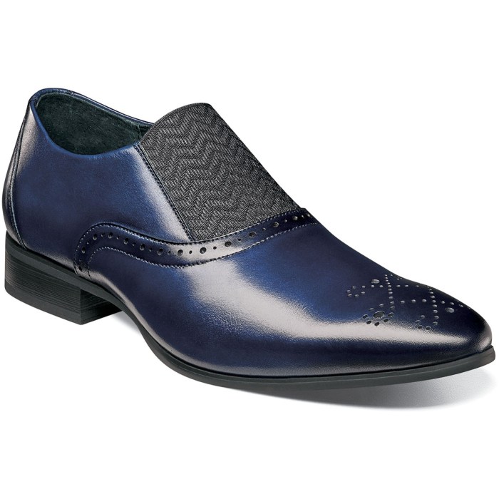 Mens blue slip on dress shoes