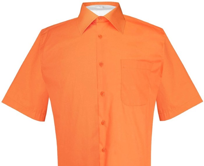 Orange dress shirts for men