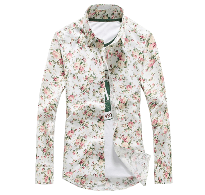 Floral mens dress shirts