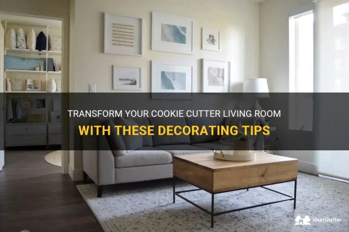 How to decorate a cookie cutter living room