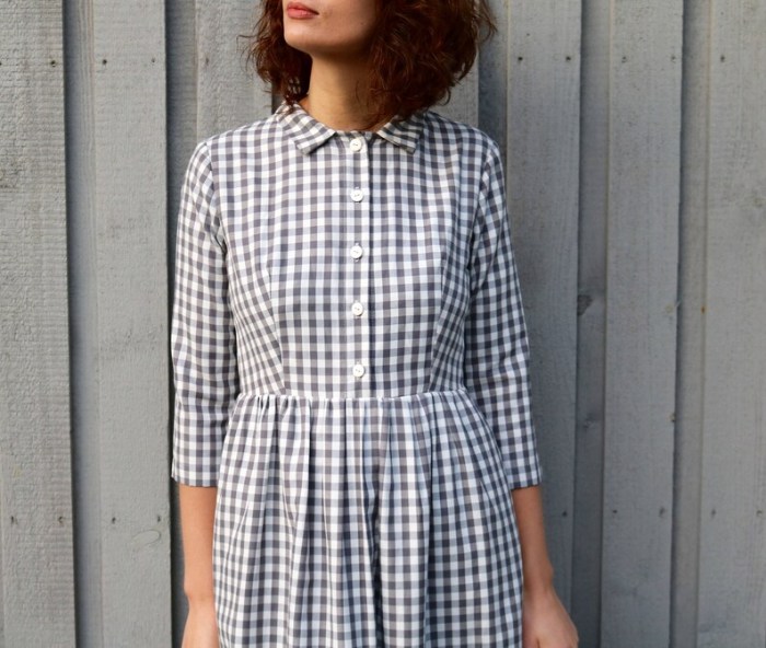 Check shirt dress for women