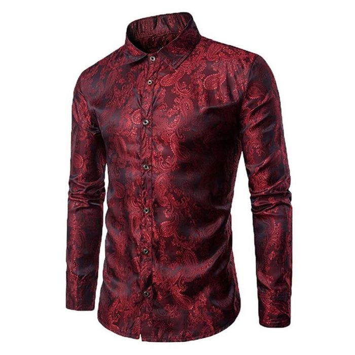 Men's printed dress shirts