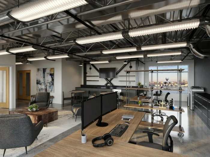 Desain interior kantor industrial