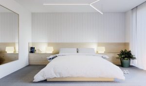 Desain interior kamar tidur utama minimalis